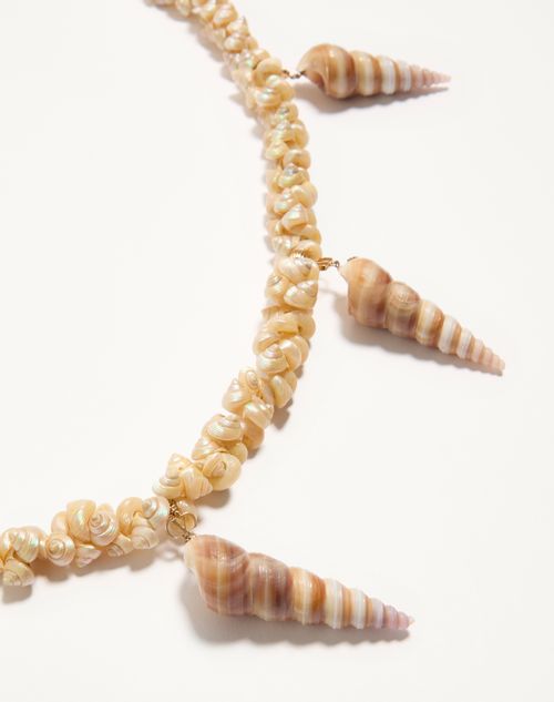 Valentino Garavani - Jardin Aquatique Necklace In Metal And Shells - Gold - Woman - Fashion Jewelry