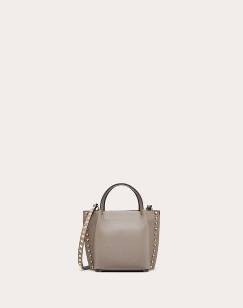 Small rockstud grainy calfskin shopper hotsell