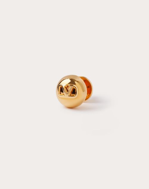 Valentino Garavani - Vlogo Signature Single Metal Earring - Gold - Man - Jewelry
