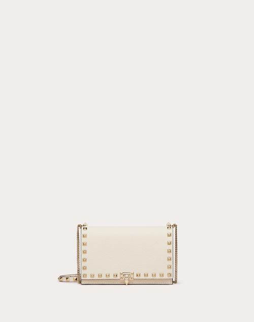 Rockstud Grainy Calfskin Chain Pouch by Valentino Garavani at