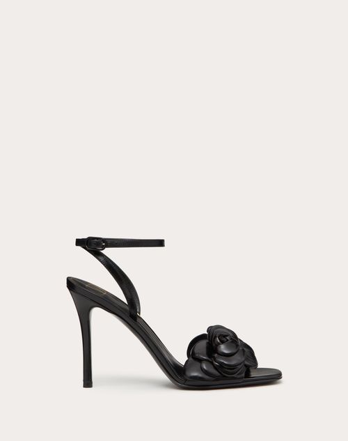 Valentino Garavani - Valentino Garavani Atelier Shoes 03 Rose Edition Sandal 100 Mm - Black - Woman - Woman Shoes Sale