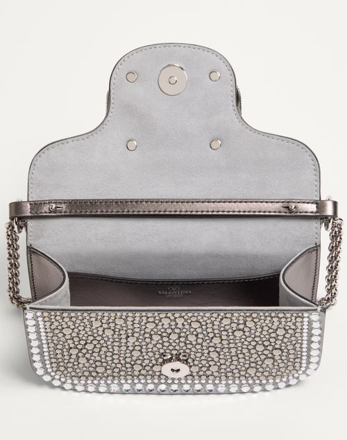 Small Valentino Garavani Locò Shoulder Bag With Rhinestones