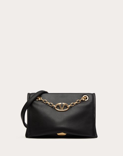 Valentino Garavani - Vlogo Chain Nappa Leather Shoulder Bag With Chain - Black - Woman - Woman Bags & Accessories Sale