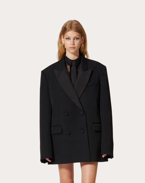Blazer In Grisaille for Woman in Black | Valentino US