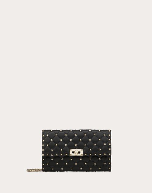 Valentino Garavani Rockstud Spike Leather Crossbody Clutch Bag