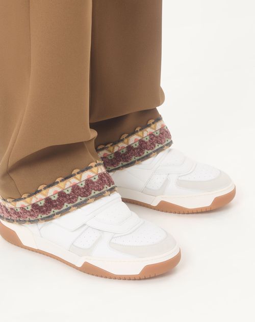 Valentino Garavani - Joie De Jouer Low Top Sneaker In Nappa Calfskin - White - Man - Man