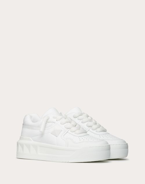 One Trainer In Nappa Leather for Woman White | Valentino US