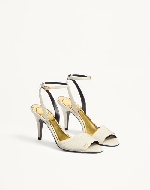 Valentino Garavani - Ladycrush Sandal In Kidskin 85mm - Ivory - Woman - Sandals