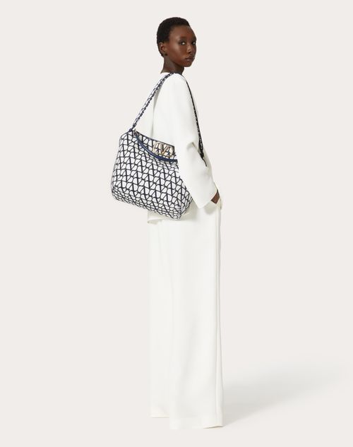 Valentino Garavani - Valentino Garavani All In Toile Iconographe Shopping Bag - Blue/white - Woman - New Arrivals