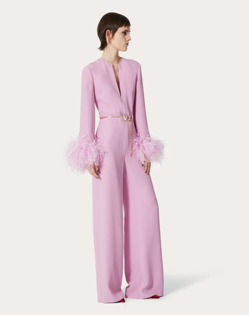Valentino - Jumpsuit Aus Embroidered Cady Couture - Rosa - Frau - Kleider