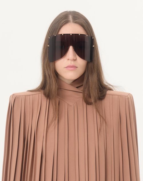 Valentino - Plissiertes Cady Couture Top - Terrakotta - Frau - Blusen Und Tops
