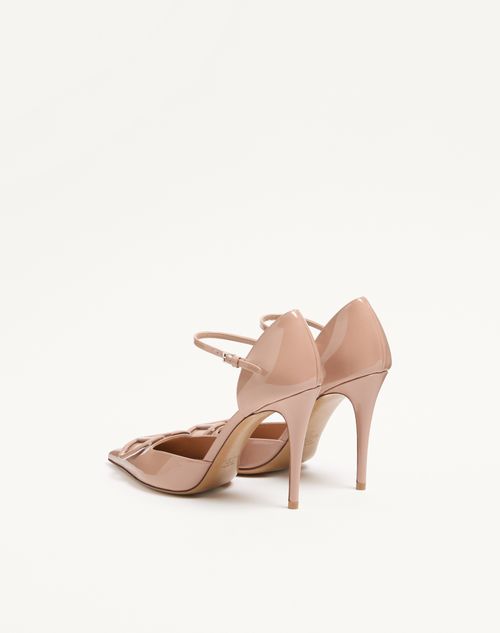 Valentino Garavani - Décolleté D'orsay Vlogo Signature In Vernice 100mm - Rose Cannelle - Donna - Décolleté