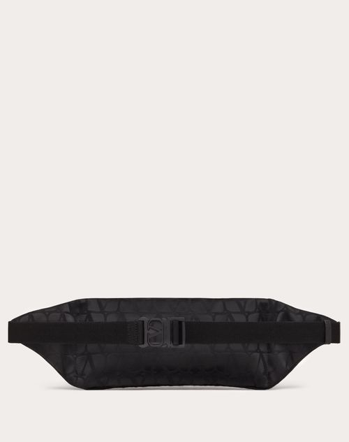 Black Iconographe Nylon Belt Bag for Man in Black | Valentino GB