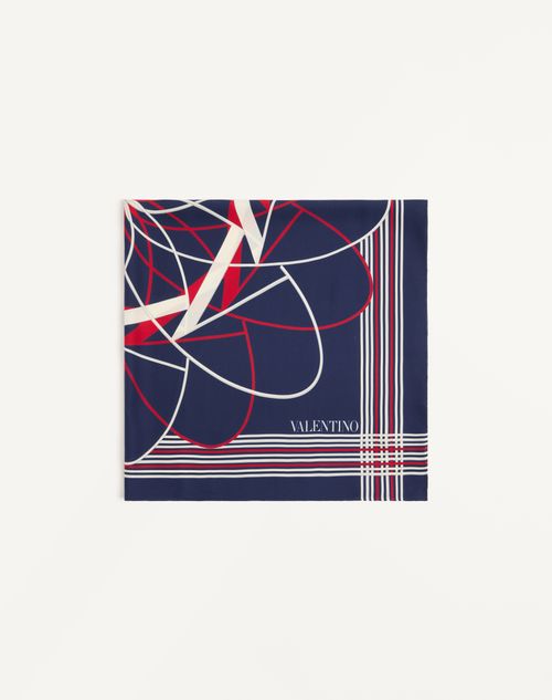 Valentino Garavani - Le Fou De L'archive Silk Scarf From The Valentino Archive - Blue/multicolor - Woman - Soft Accessories