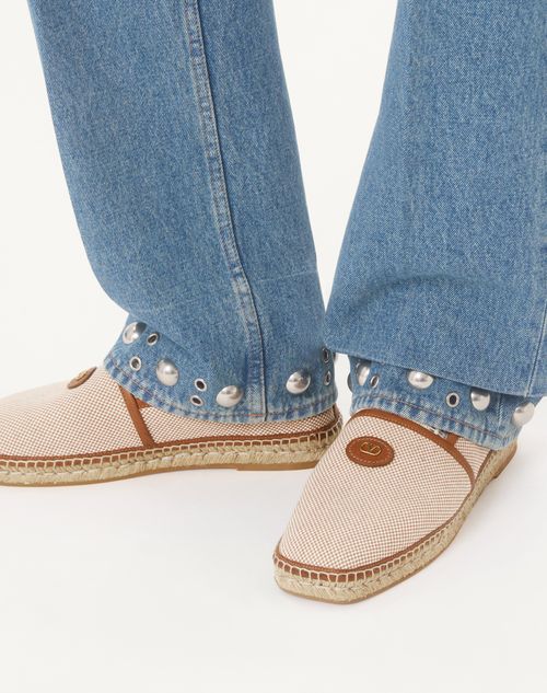 Valentino Garavani - Palm Avenue Canvas Espadrilles - Natural/tobacco - Man - Man Shoes Private Promotions
