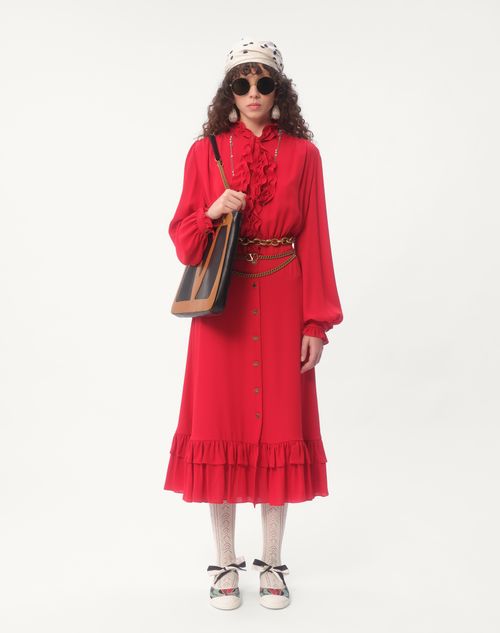 Valentino - Georgette Midi Dress - Paris - Woman - Woman Ready To Wear Sale