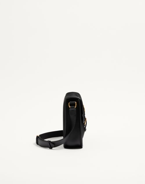 Valentino Garavani - Valentino Garavani Antibes Calfskin Shoulder Bag - Black - Man - Shoulder Bags