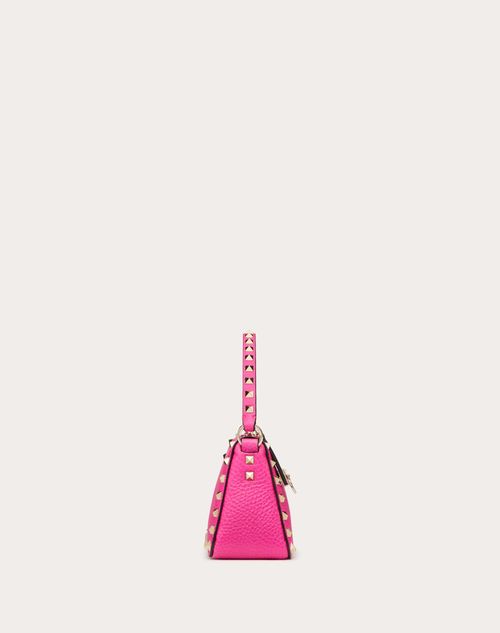 Rockstud Spike Calfskin Shoulder Bag for Woman in Pink Pp