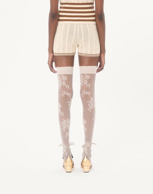 Valentino - Shorts De Algodón - Abedul - Mujer - Pantalones Largos Y Cortos