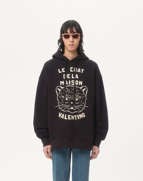 注目ショップ Cotton Sweatshirt With Chat De La Maison Patch for Man in その他