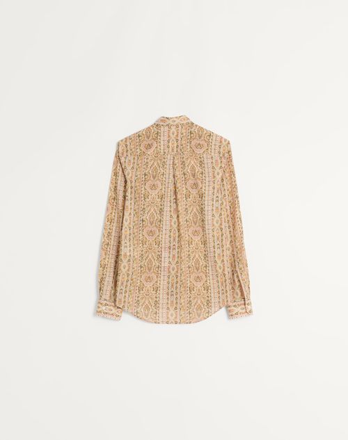 Valentino - Valentino Shirt In Cotton Muslin With Voyage Imaginaire Print - Multicolour - Man - Shirts