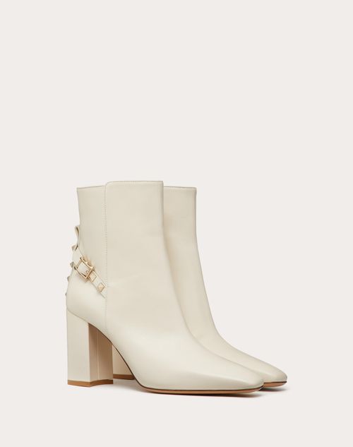 Valentino Garavani - Rockstud Nappa Ankle Boot 90mm - Light Ivory - Woman - Boots