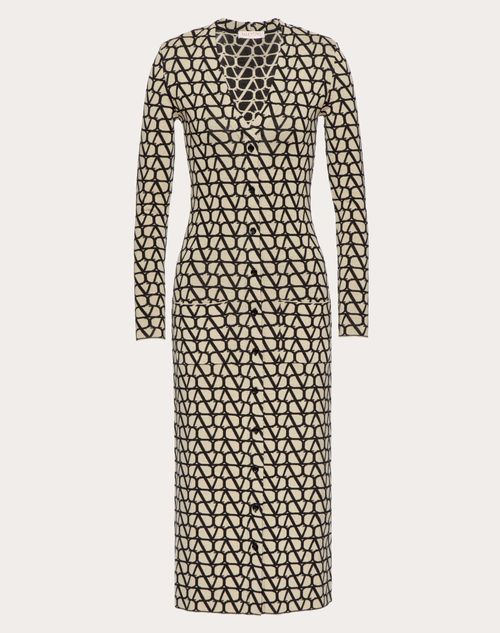 Valentino - Toile Iconographe Wool Cardigan - Beige/black - Woman - Dresses