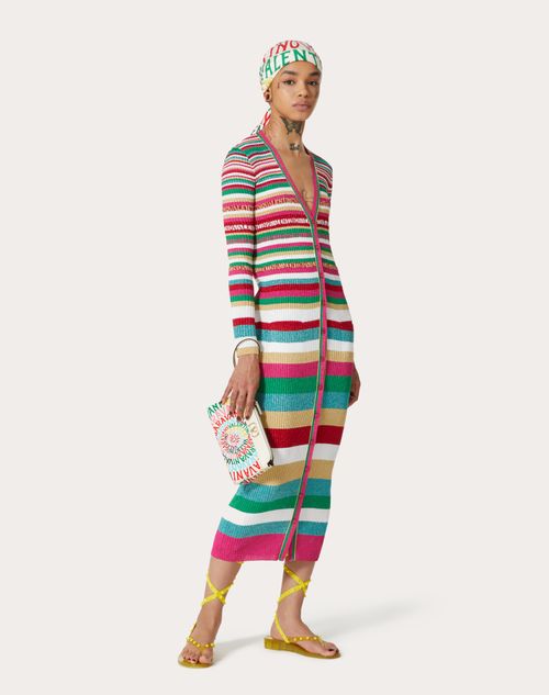 Valentino Garavani - Valentino Garavani Escape Canvas Clutch Bag With Valentino Garavani Loop Print - Multicolor - Woman - Clutches
