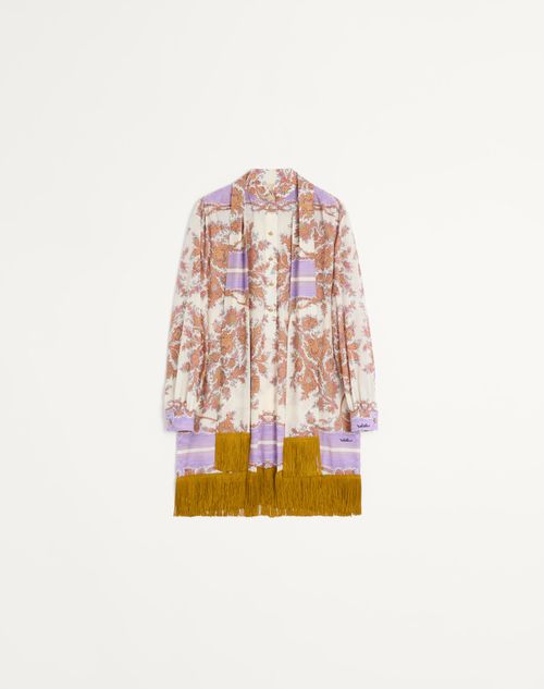 Valentino - Short Dress In Voyage Imaginaire Muslin - Multicolor - Woman - Dresses