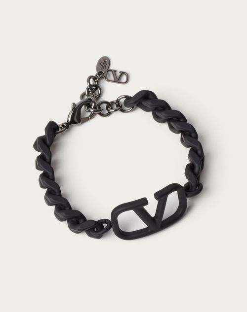 V Logo Chain Bracelet in Silver - Valentino Garavani