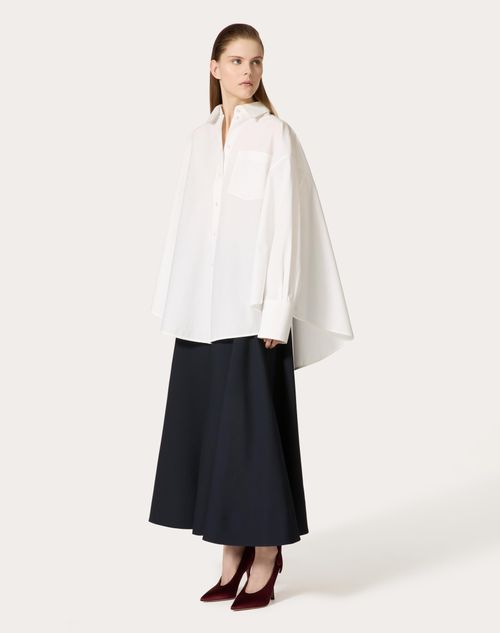 Valentino - Sartorial Poplin Shirt - White - Woman - Shirts And Tops