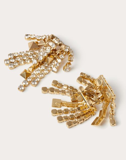 Valentino Garavani - ブライトレイン メタル X クリスタル イヤリング - ゴールド/クリスタルシルバー - ウィメンズ - ジュエリー