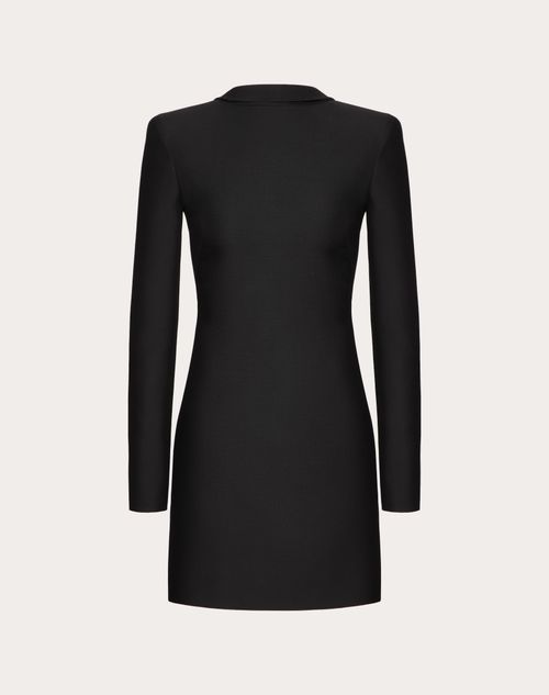 Valentino - Kurzes Crepe Couture Kleid - Schwarz - Frau - Kleider