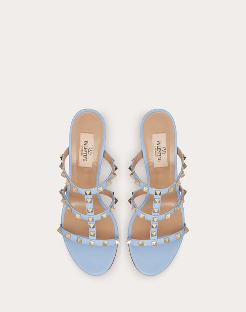 Valentino rockstud sandals discount blue