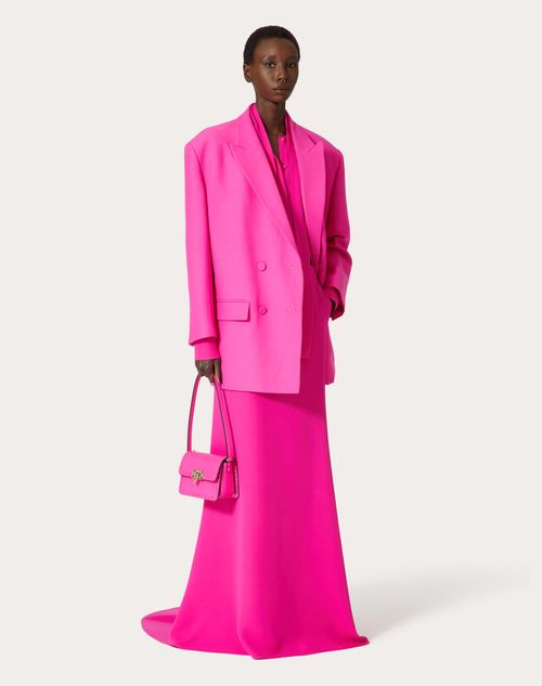 Valentino Garavani - Small Rockstud23 Smooth Calfskin Shoulder Bag - Pink Pp - Woman - Shoulder Bags