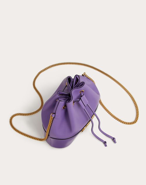 Mini Vlogo Signature Bucket Bag In Nappa Leather by Valentino