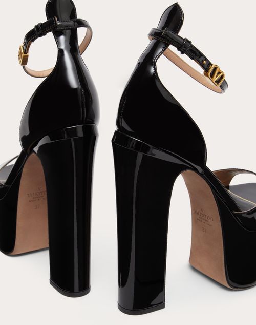 Valentino Garavani Tan-go Platform Pump In Patent Leather 155 Mm for Woman  in Black