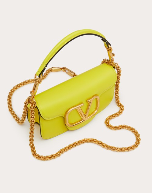 Valentino Garavani small VLogo Moon leather shoulder bag - Yellow