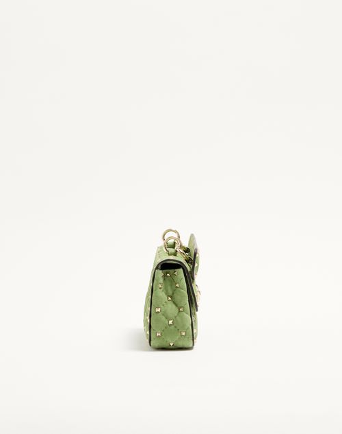 Valentino Garavani - Valentino Garavani Rockstud Spike Small Suede Bag - Mint - Woman - Shoulder Bags