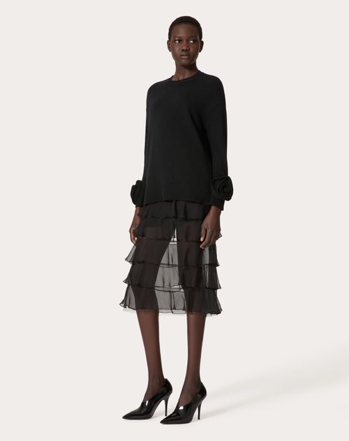 Valentino - Chiffon Skirt - Black - Woman - Ready To Wear