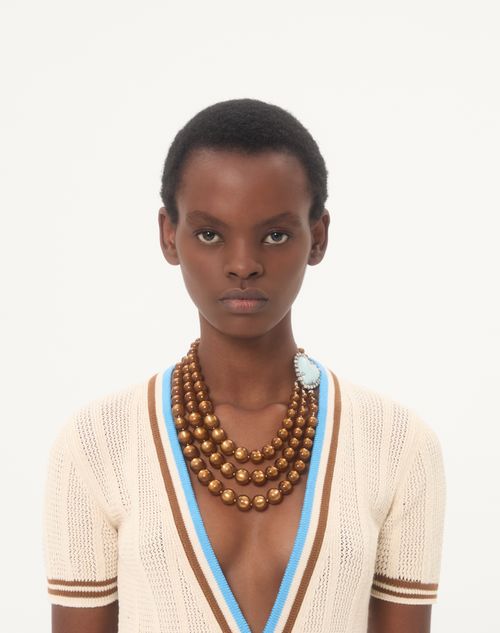 Valentino - Cotton Cardigan - Birch - Woman - Knitwear