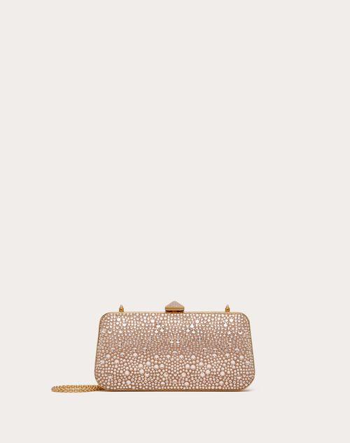 Valentino Garavani - Carry Secrets Strass-minaudière - Gold Quartz - Frau - Pochetten