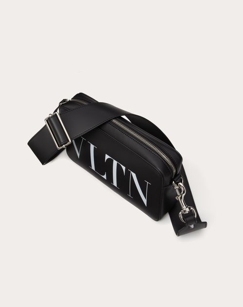 Vltn レザー ショルダーバッグ for メンズ インチ ブラック/ホワイト