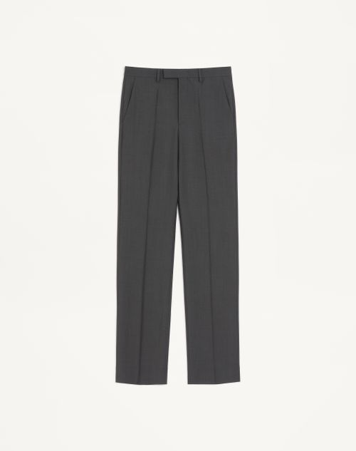 Valentino - Valentino Wool Pants - Dark Grey - Man - Pants And Shorts