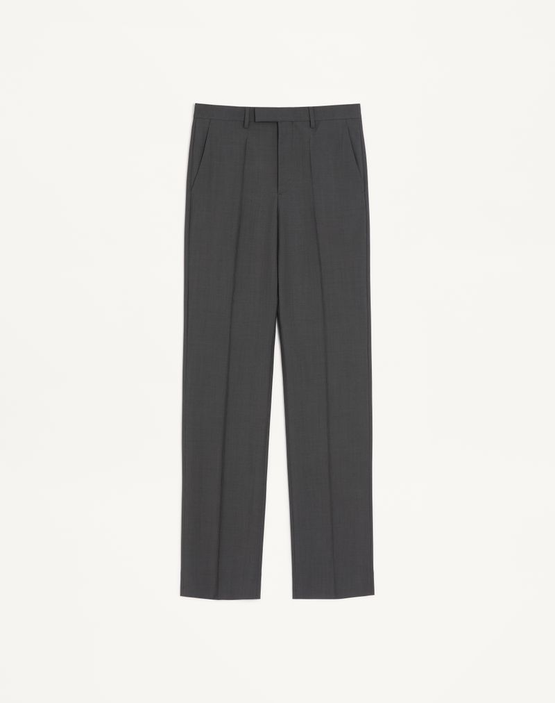Pantalon Laine Gris Foncé — Valentino