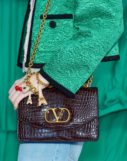 Valentino Garavani - Chez Valentino Bracelet In Metal, Enamel And Swarovski® Crystals - Antique Brass - Woman - Jewelry