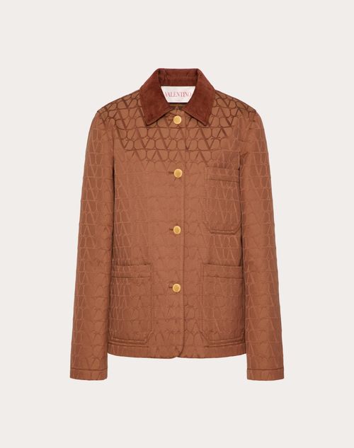 Valentino - Toile Iconographe Cordura Cotton Caban - Tan Brown - Woman - Jackets And Blazers