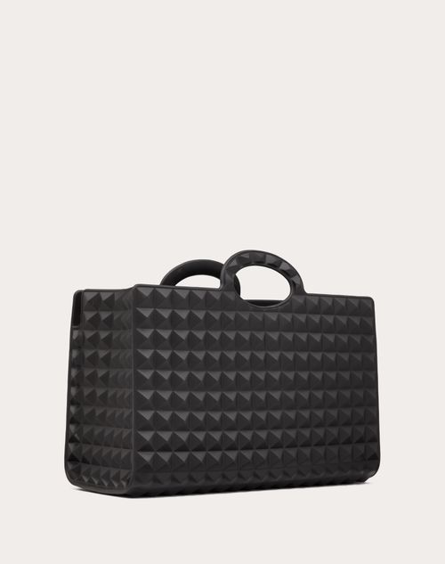 Le Troisieme Rubber Shopping Bag for Man in Black | Valentino FI