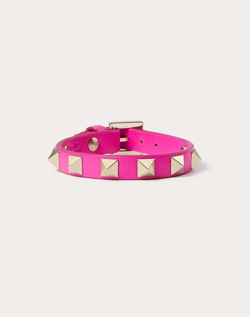 Valentino Garavani - Rockstud Bracelet - Pink Pp - Woman - Leather Bracelets - Accessories