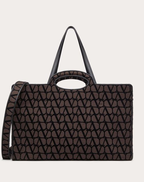 Valentino Garavani - Borsa Shopping Large Le Troisieme Toile Iconographe - Fondant/nero - Uomo - Borse Shopping